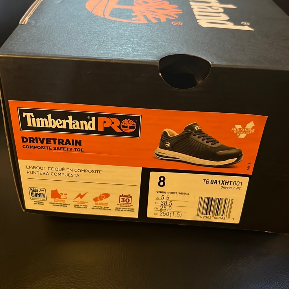 Timberland Steel Toe Shoes Size 8.0 Anti-Fatigue